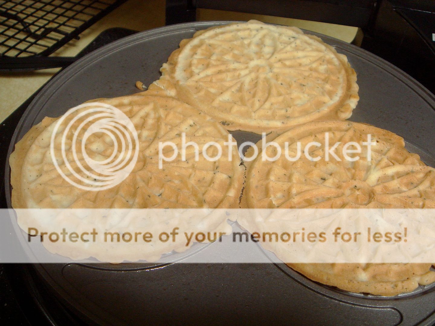 brown pizzelles